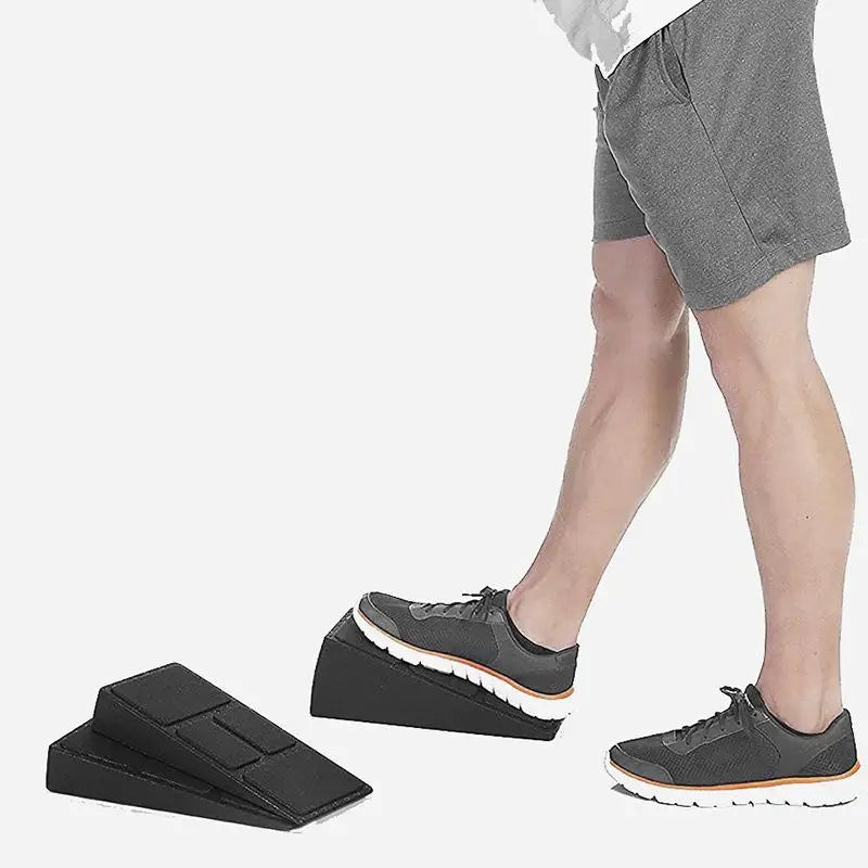 3pc Easy to Assemble Exercise Equipment – Leg Stretcher, Squat Foam Wedge, Yoga Slant Board, Durable Calf Raise Block.