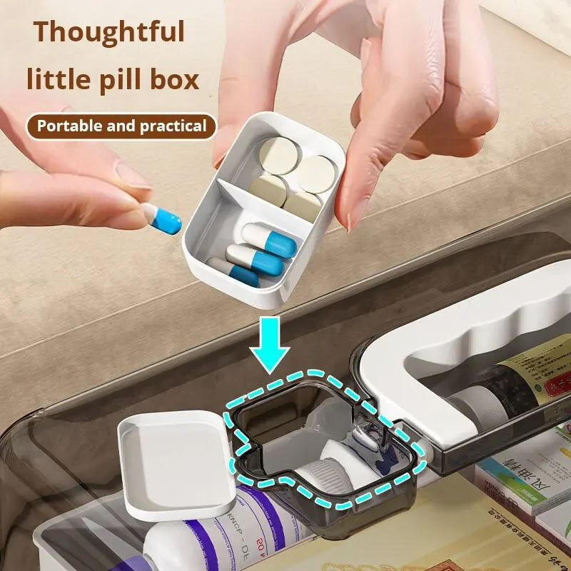 1Pcs Large Capacity Medicine Box, Household Medicine Storage, Multi-layer Classification Household Medicine Box