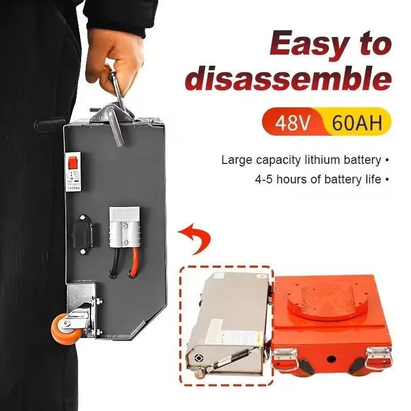 10-60T Heavy-Duty Electric Tank Machinery Skate Dolly Wheel Shifter Handling Tool Efficient Heavy Load Moving Equipment