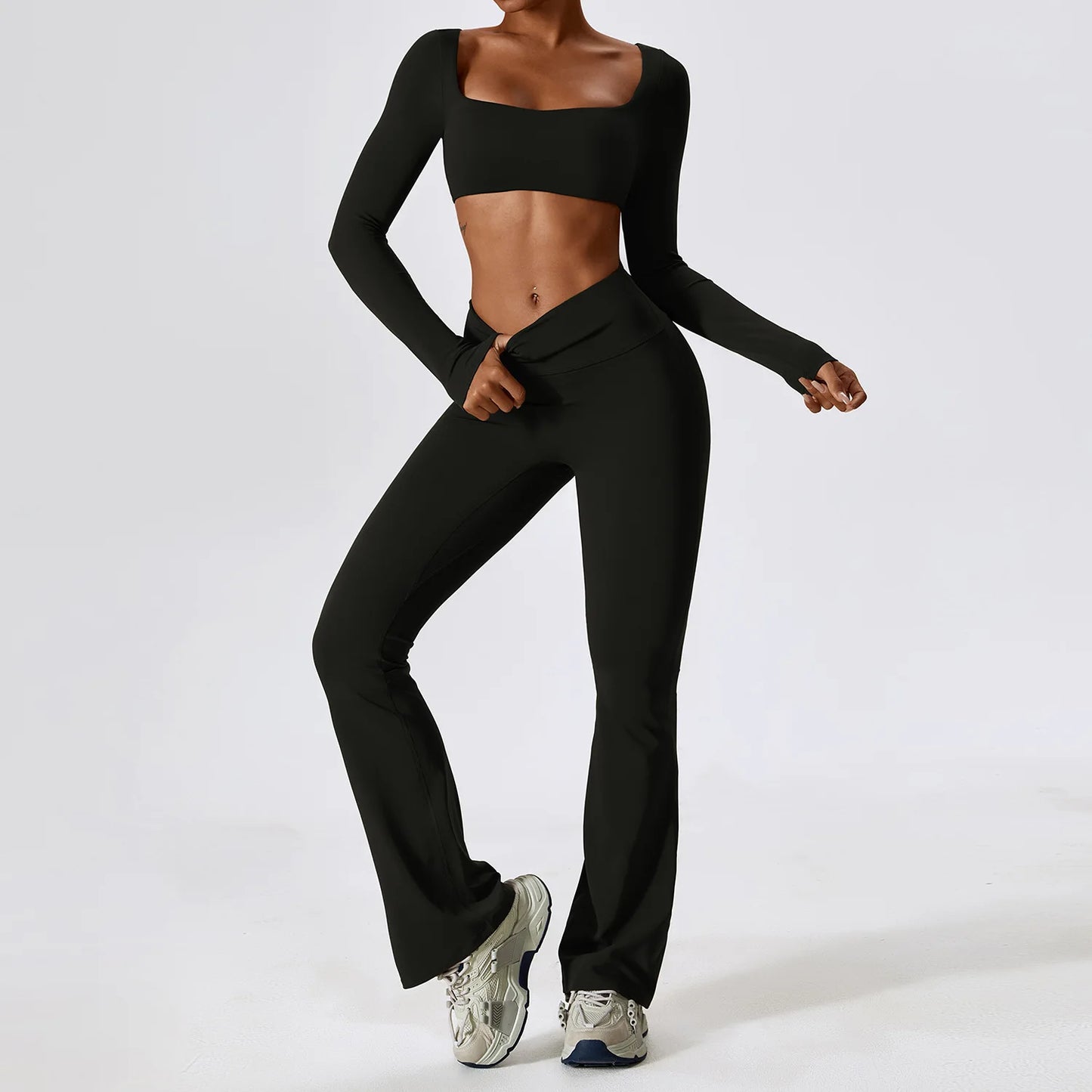 Yoga Set 2PCS Seamless Women Sportswear Workout Clothes Athletic Wear Gym