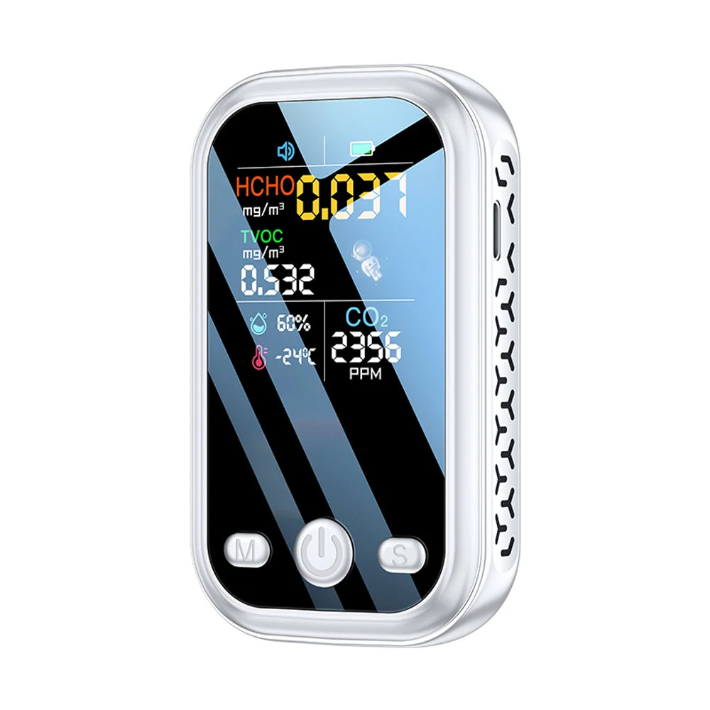 Household 1.9inch 240*280 Resolution Color Display Air Quality Detector High Sensitive Semiconductor Sensors 5in1 HCHO TVOC