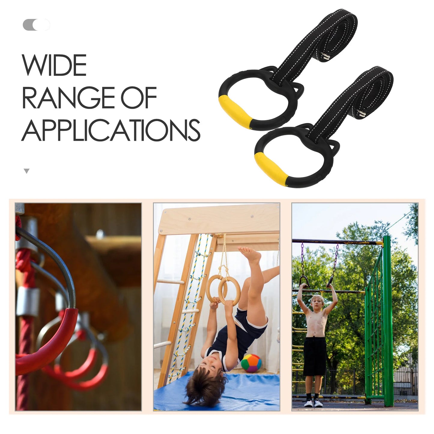 1 set 1 Set Gymnastics Rings For Home Indoor Training Exercise Fitness Equipment Pull Up Bar Ring Gym Ring Set