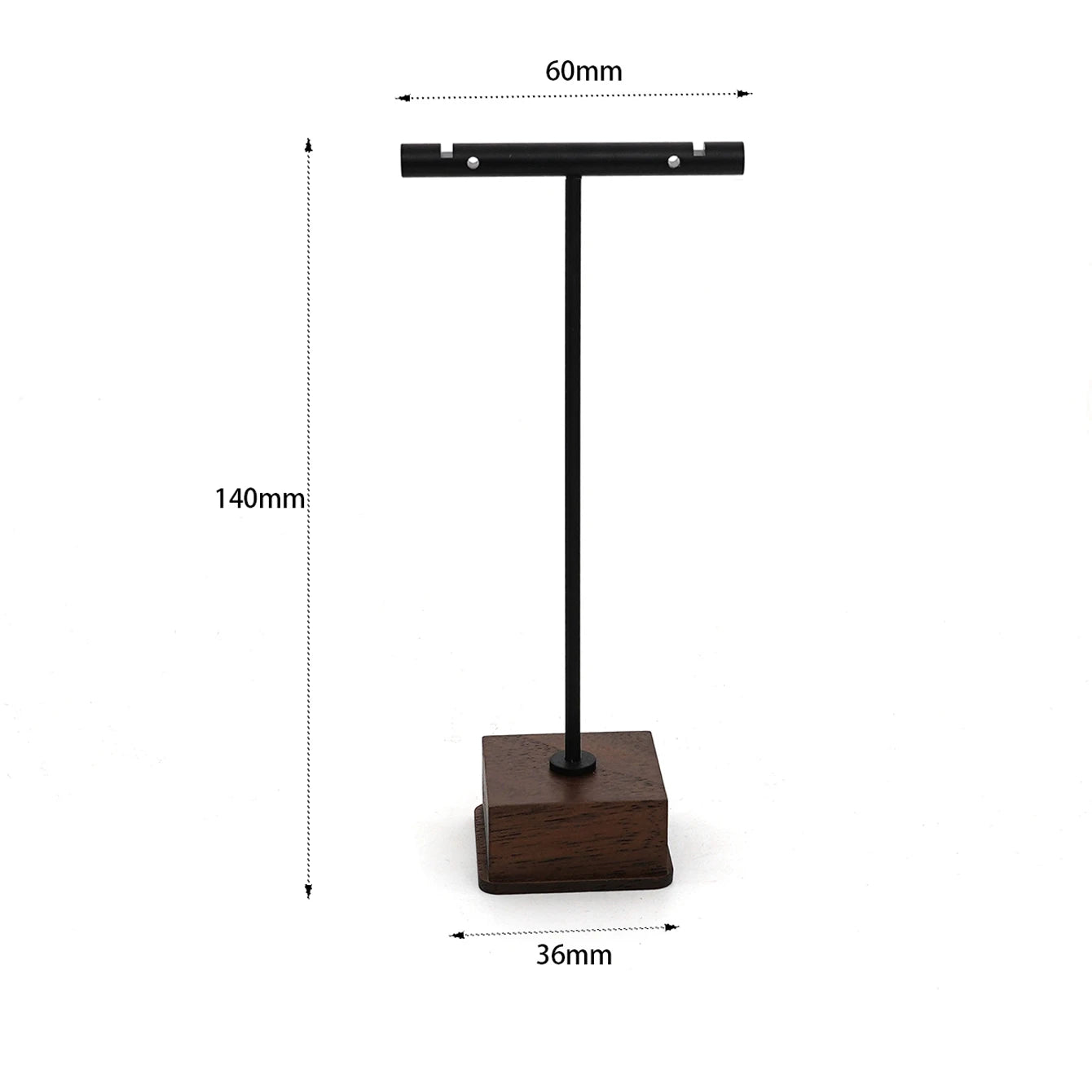 Multi - Use Jewelry Display Rack, Walnut Base Gold/Black Metal Top Rated Holder for Earrings/Necklaces, Loved by Boutique Owners