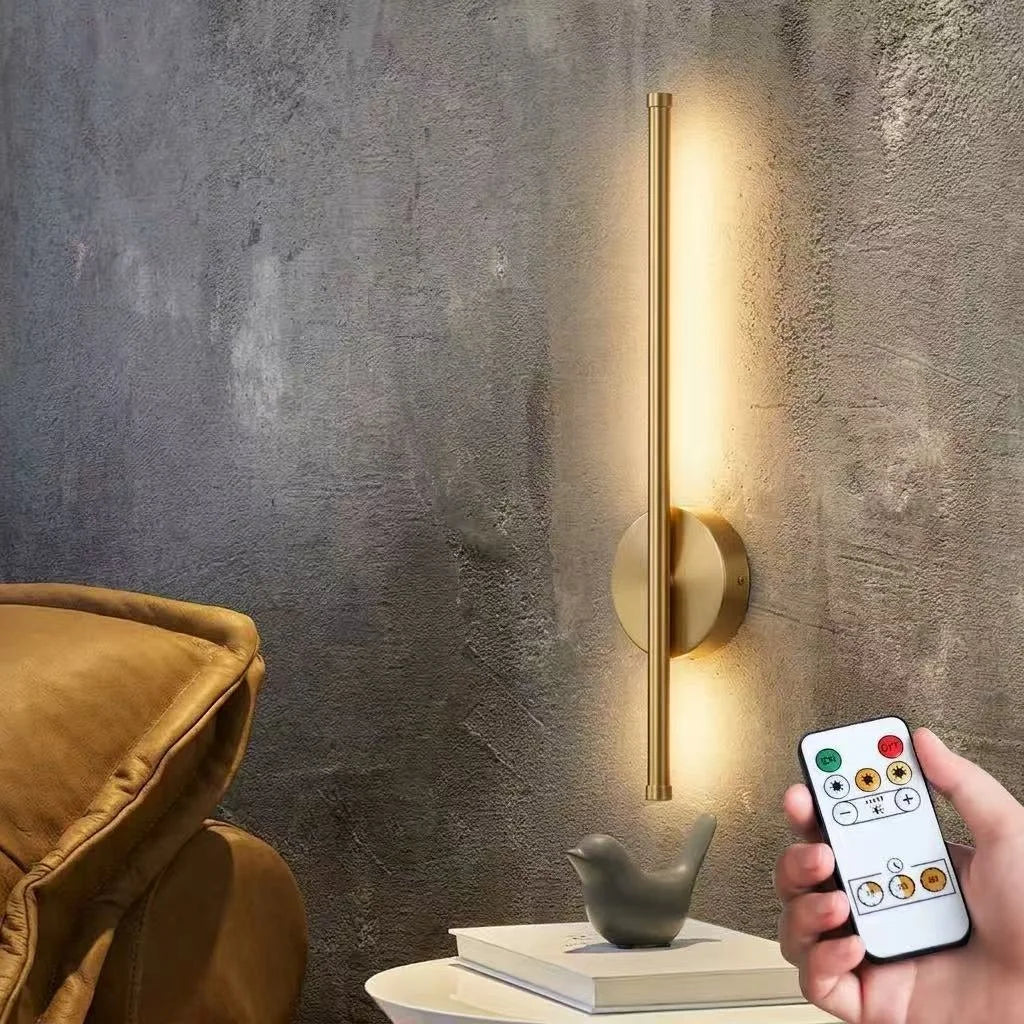 2 Pack Rechargeable Wall Light, Cordless Wall Mounted LED Light with Remote Control, Dimmable Decorative for Living Room