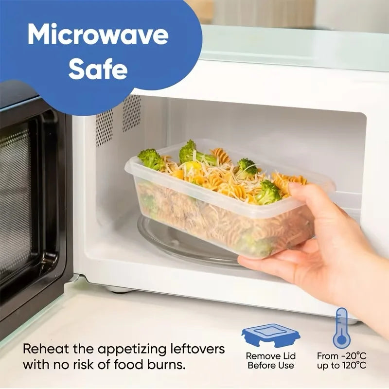 12/16/24pcs Reusable Food Storage Container with Lid, Sealed Plastic Box, Suitable for Kitchen Storage/Picnic/Camping and Office