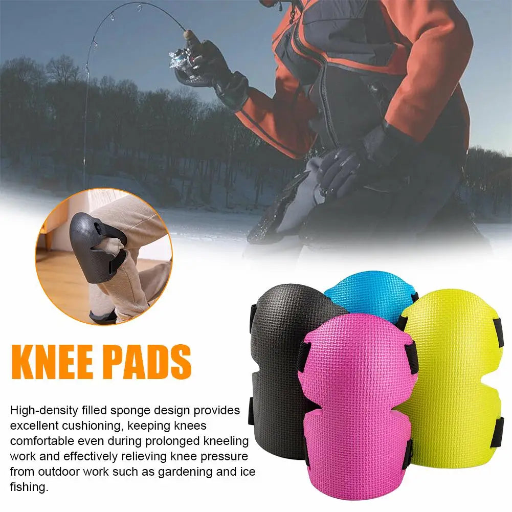 1pair Knee Protection Pad Labor Insurance Garden Knee Pads Thickened Wear-Resistant Knee Protectors with Adjustable Straps