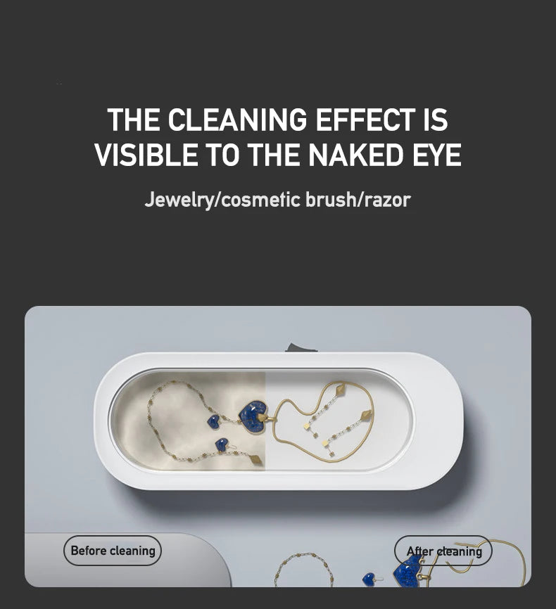 Ultrasonic Cleaning Machine Vibration Cleanser Wash Cleaner Jewelry Glasses Cleaner Watch Cleaning Makeup Brush Cleaning Tool