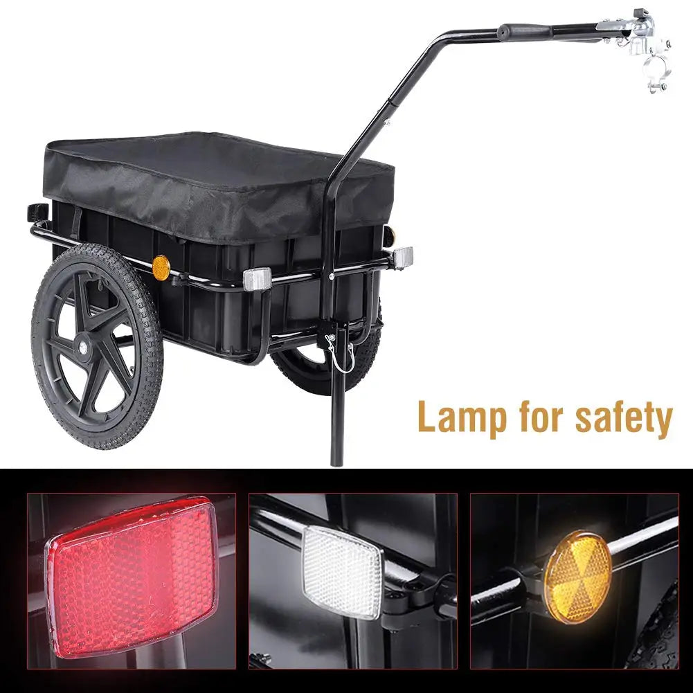 Heavy Duty 50kg Bike Bicycle Cargo Trailer Durable Transport Carrier Tow Cart Wagon For Industrial & Home Use New & Used