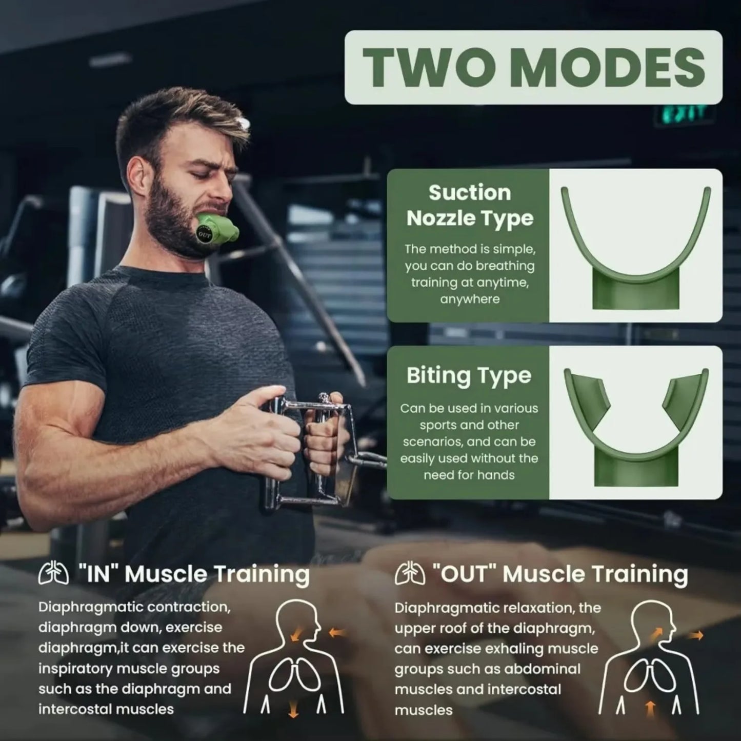 Silicone Respiratory Trainer Lung Ventilator Fitness Equipment High-altitude Respiratory Training Tools for Exercise
