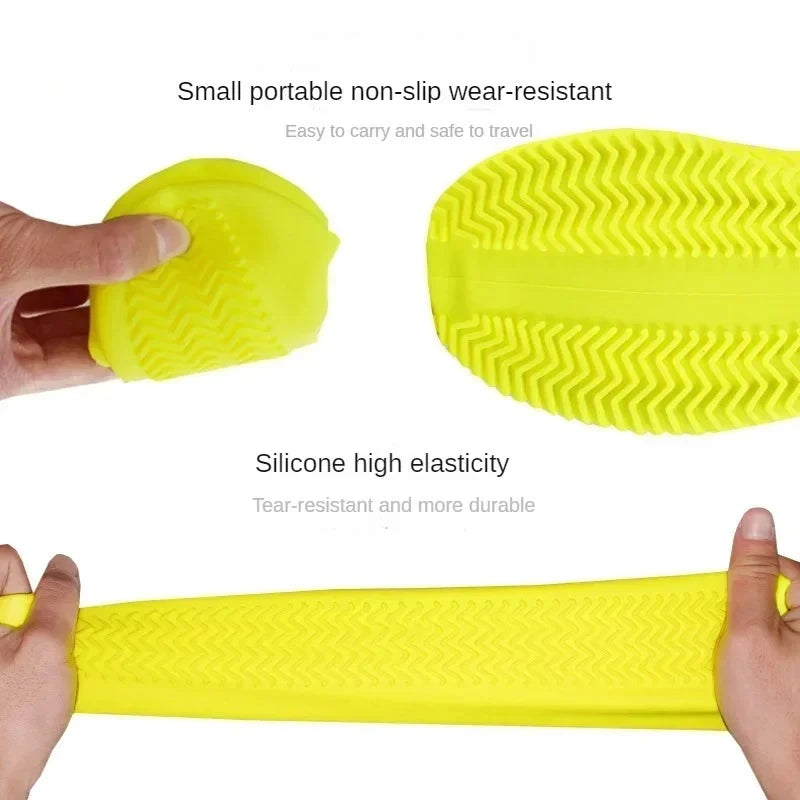 Reusable Waterproof Rain Shoes Covers Silicone Outdoor Rain Boot Overshoes Walking Shoes Accessories Reusable Shoe Cover