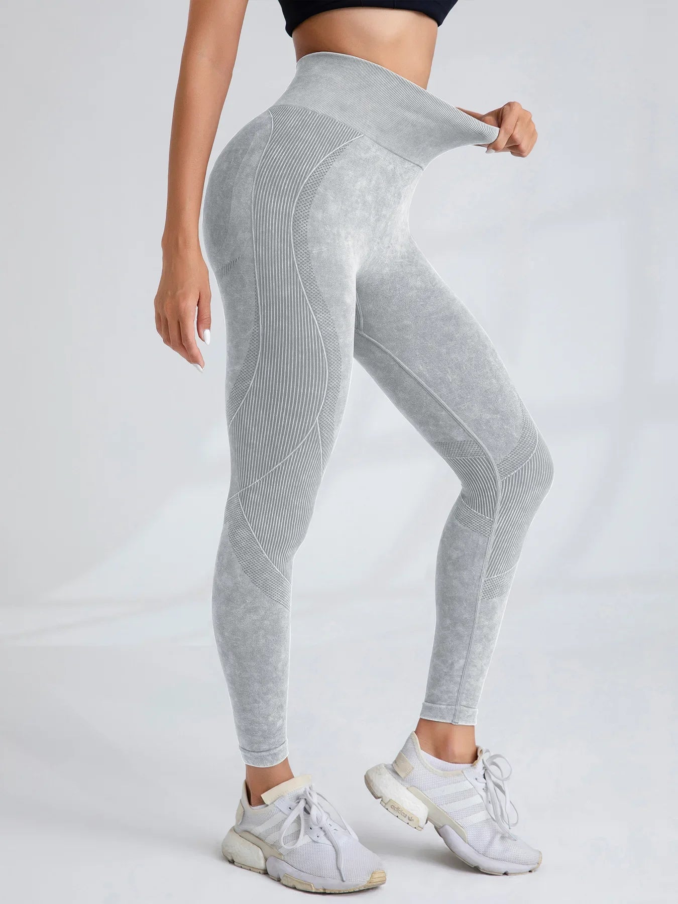 Women Seamless Gym High Waist Yoga Pants Hip Lifting Outdoor Sports Tight Waist