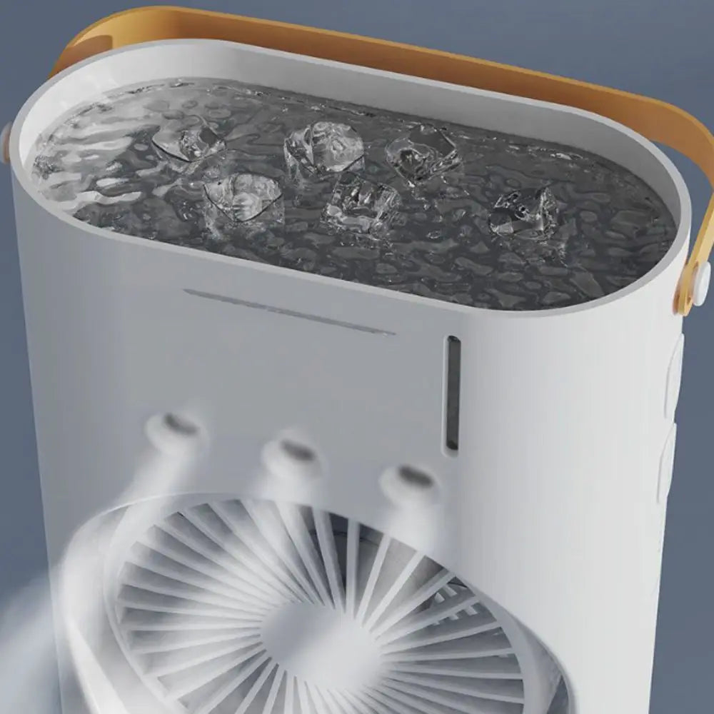 Household 3 In 1 Air Conditioner Dual-Head Portable Humidifier Adjustable Wind Speed Desktop Cooling Fan Air Cooler Bedroom