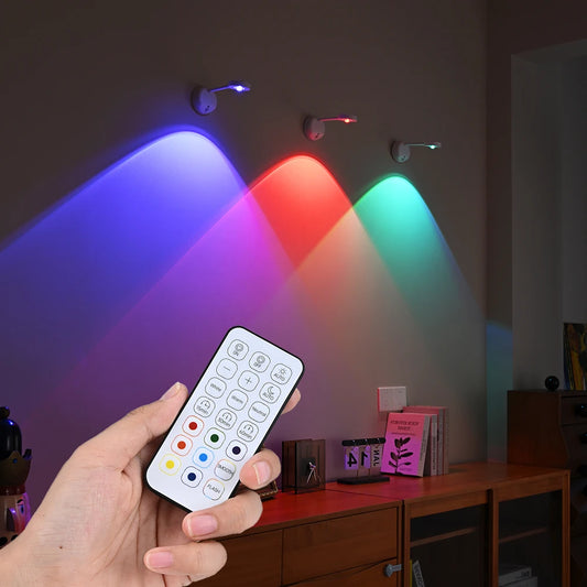 KFV Wireless Wall Light Rechargeable Poster Light Intelligent Human Sensing Dimmable Led RGB Spotlight Lighting Pictures Light