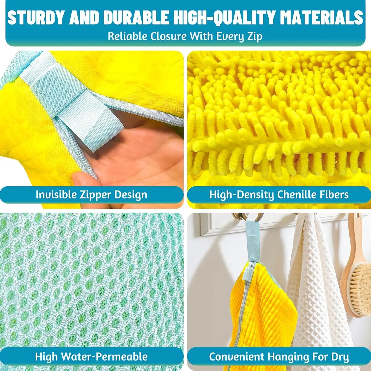 Reusable shoe washing bag, 360 ° deep cleaning, used for machine washing, protecting shoes and washing buckets, anti slip zipper