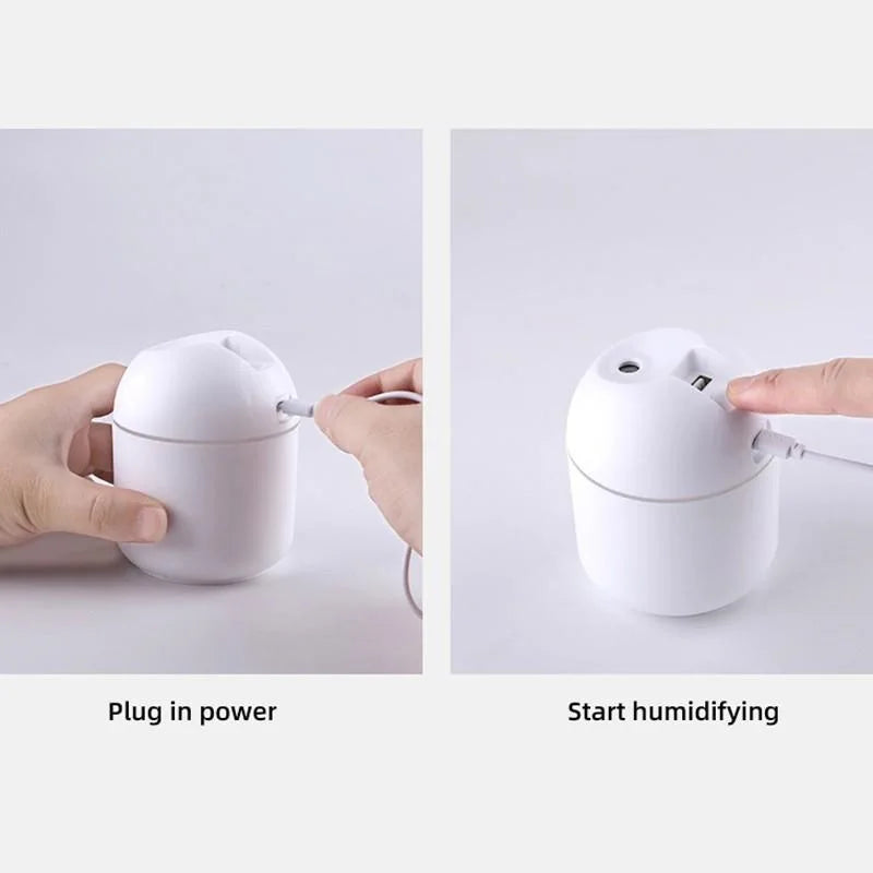 250ML USB Mini Air Humidifier Aroma Essential Oil Diffuser For Home Car Ultrasonic Mute Mist Maker
