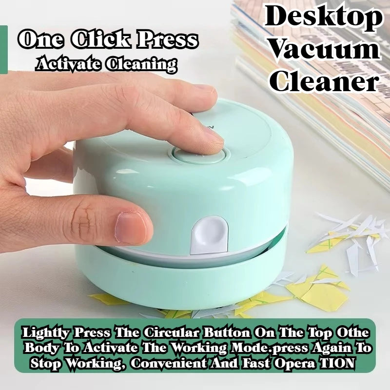 Mini Portable Vacuum Cleaner for Desk – Silent Cleaning Expert for Office & Study,