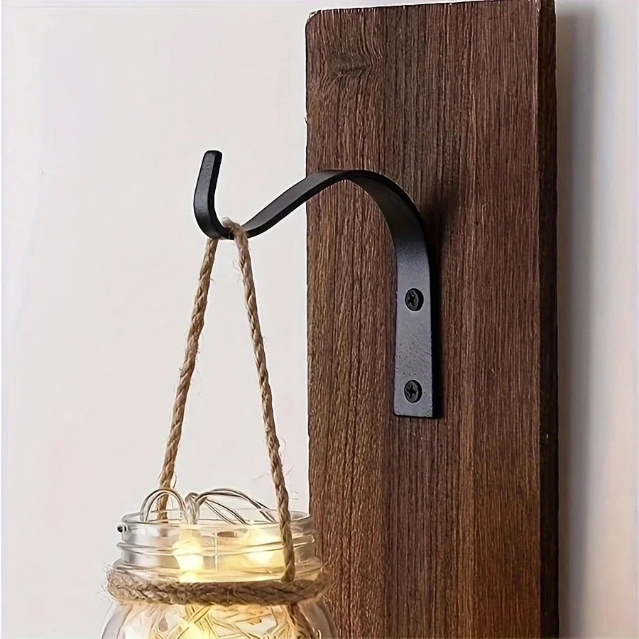 Home Improvement Metal J-shaped Wrought Iron Hooks, Painting Flower Baskets, Clothes Accessories