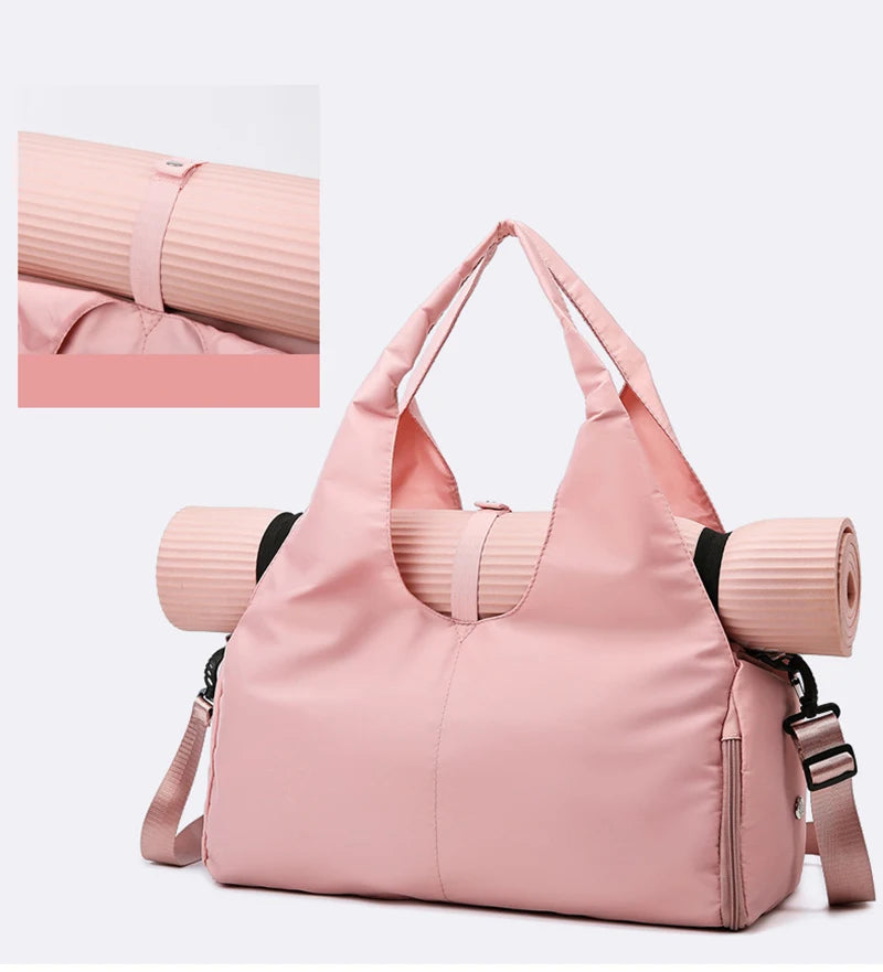 Yoga Mat Bag, Women's Sports and Fitness Bag, Handbag, Luggage Bag, Wear-Resistant, Large Capacity Storage Travel Bag