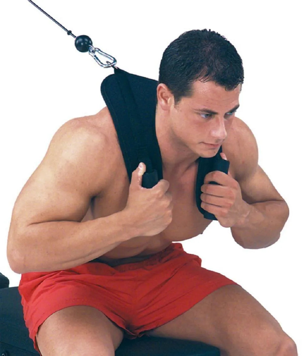Nylon Fitness Abdominal Crunch Straps Ab Exercise Pulling Harness Shoulder Strap Belt Home Barbell Gym Equipment Accessories