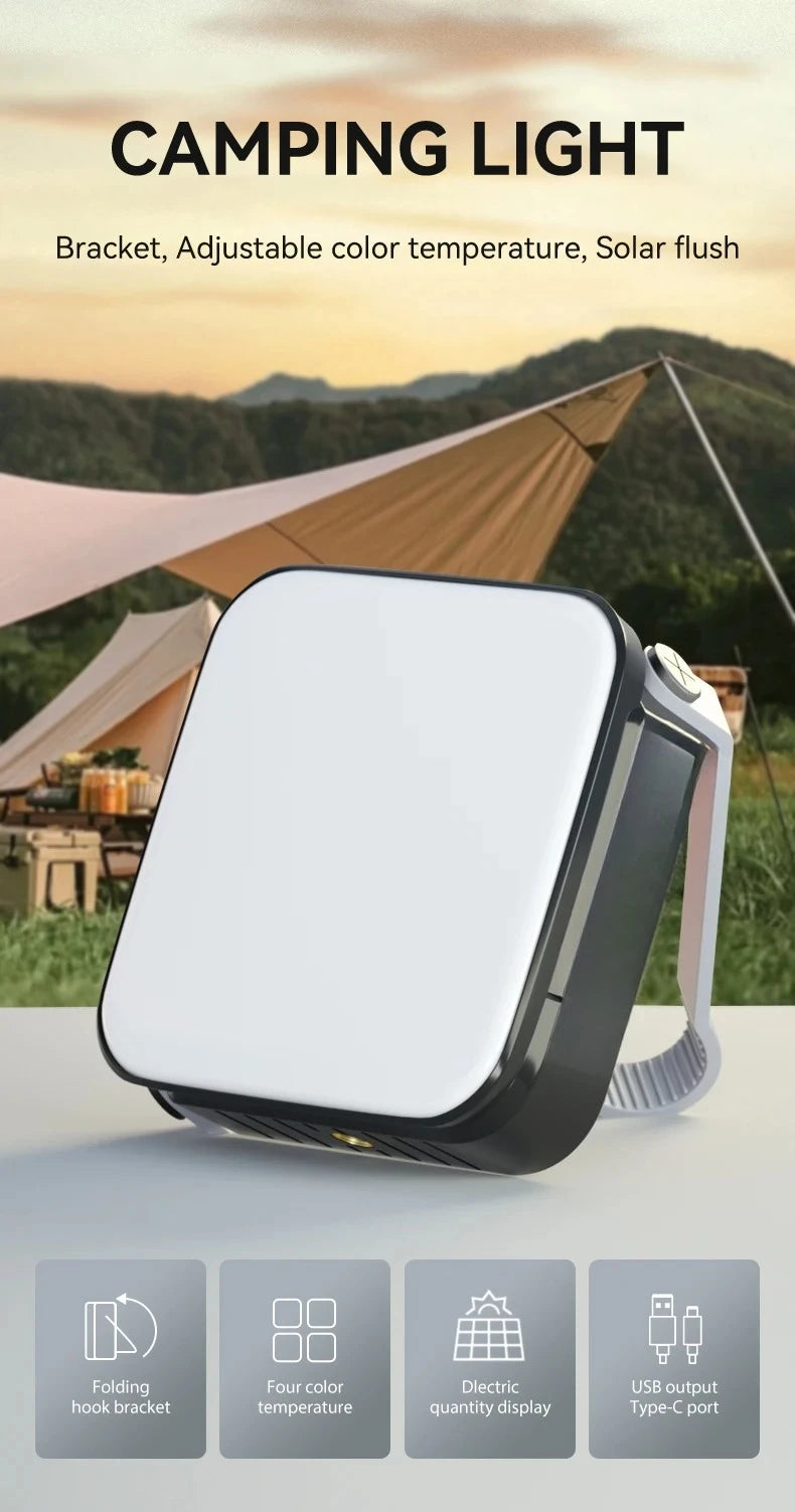 New Camping Lights Rechargeable Outdoor Hanging Lights Portable Fill Light Work Maintenance Lighting