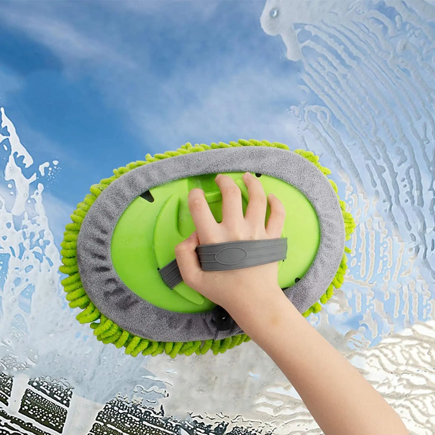 Car Washing Mop Cleaning Brush Telescopic Long Handle Cleaning Mop Chenille Broom Care Detailing Mop Brush Car Cleaning Tools