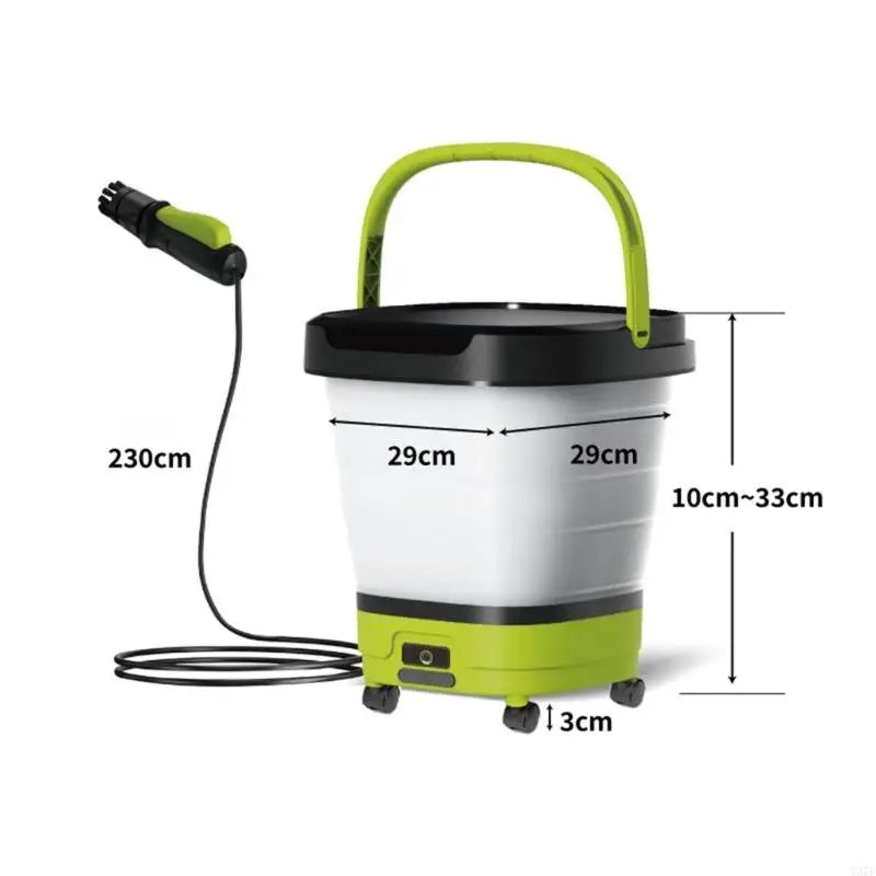 Handheld Wireless Cleaning Device With 12L Collapsible Water owner And Changeable Nozzle Set For Vehicle Outdoor Care X37F