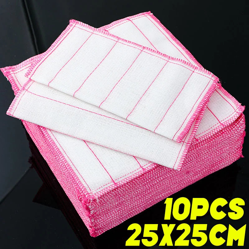 Anti-Oil Kitchen Towel Microfiber Kitchen Cleaning Cloth Super Absorbent Cotton Gauze Dish Cleaning Towels Kitchen Accessories