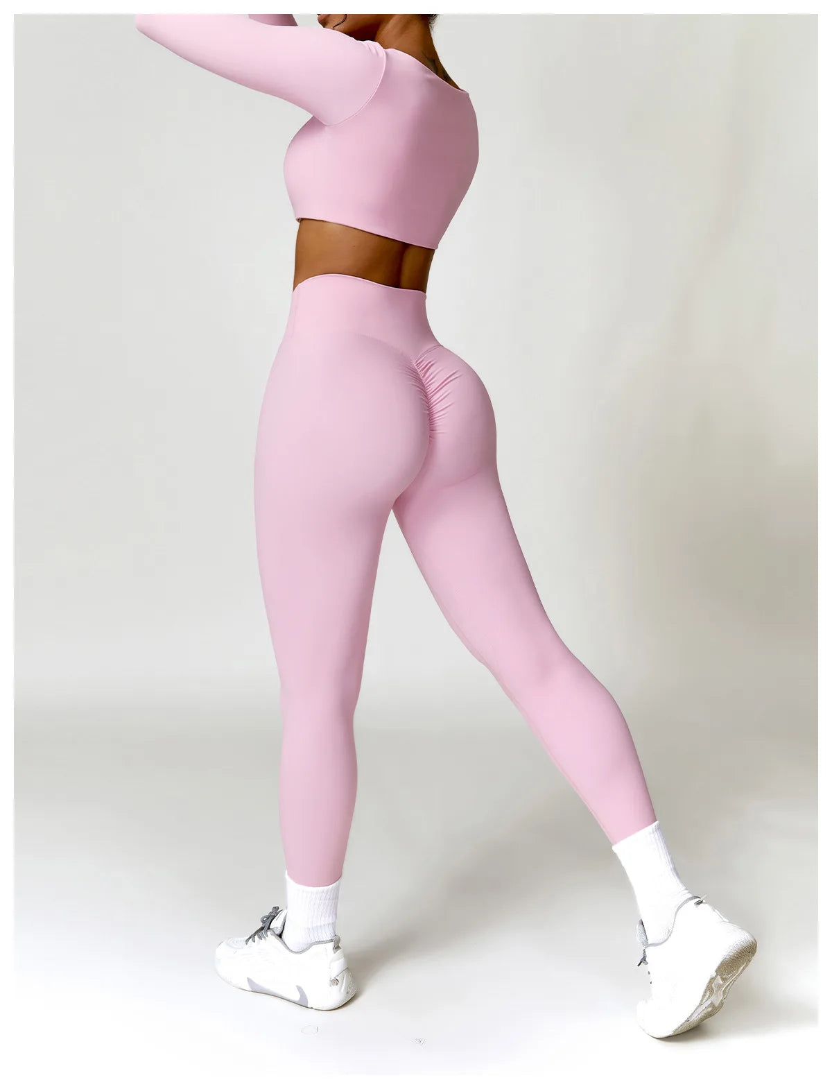 New Long sleeve Shirt Sports Set Women Fitness Tights Yoga Set Crop Top Running High Waist Gym Set Womens Outfits Yoga Clothing