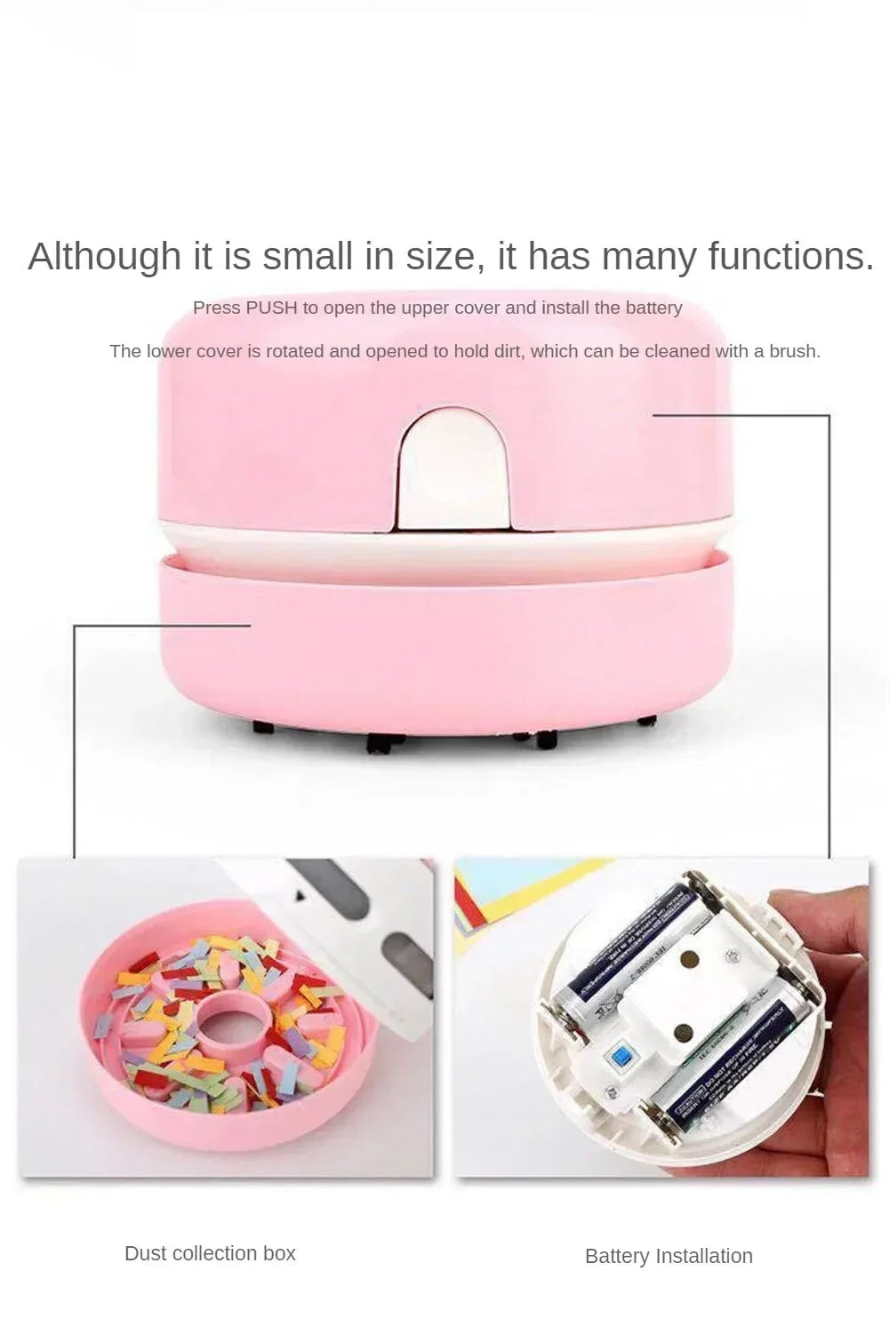 Mini Portable Vacuum Cleaner for Desk – Silent Cleaning Expert for Office & Study,