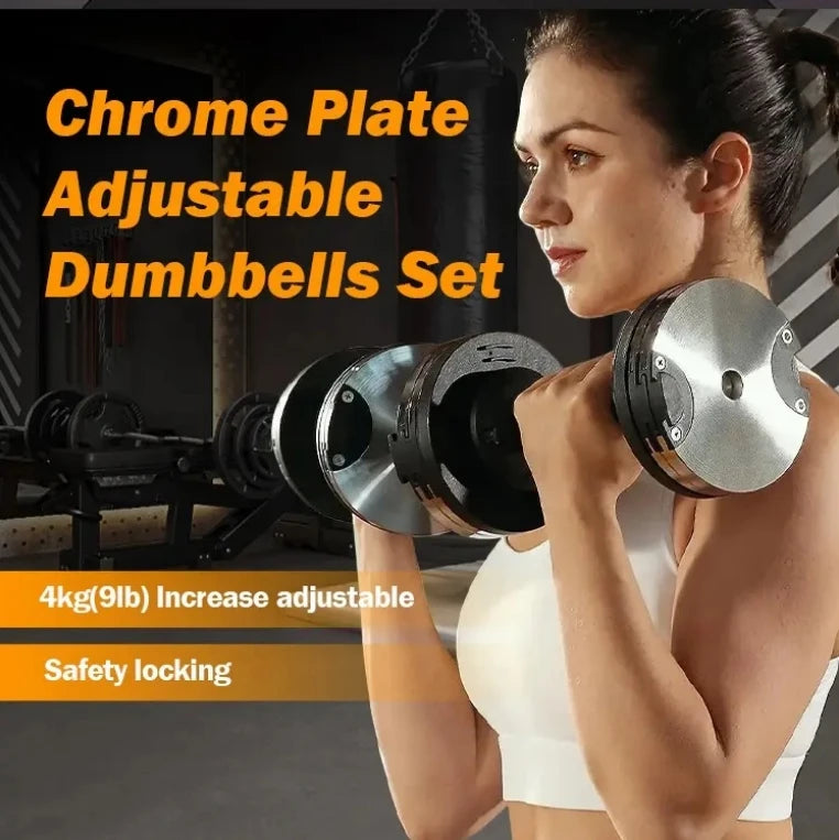 Wholesale 28kg Commercial Adjustable Dumbbell Set High Quality Fitness Gym Equipment Iron and Steel Material for Training