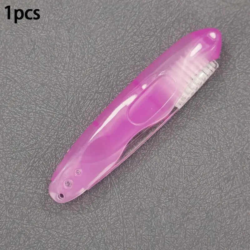 Compact Disposable Toothbrush – Foldable Design with Sanitary Cap for Outdoor Adventures & Business Trips