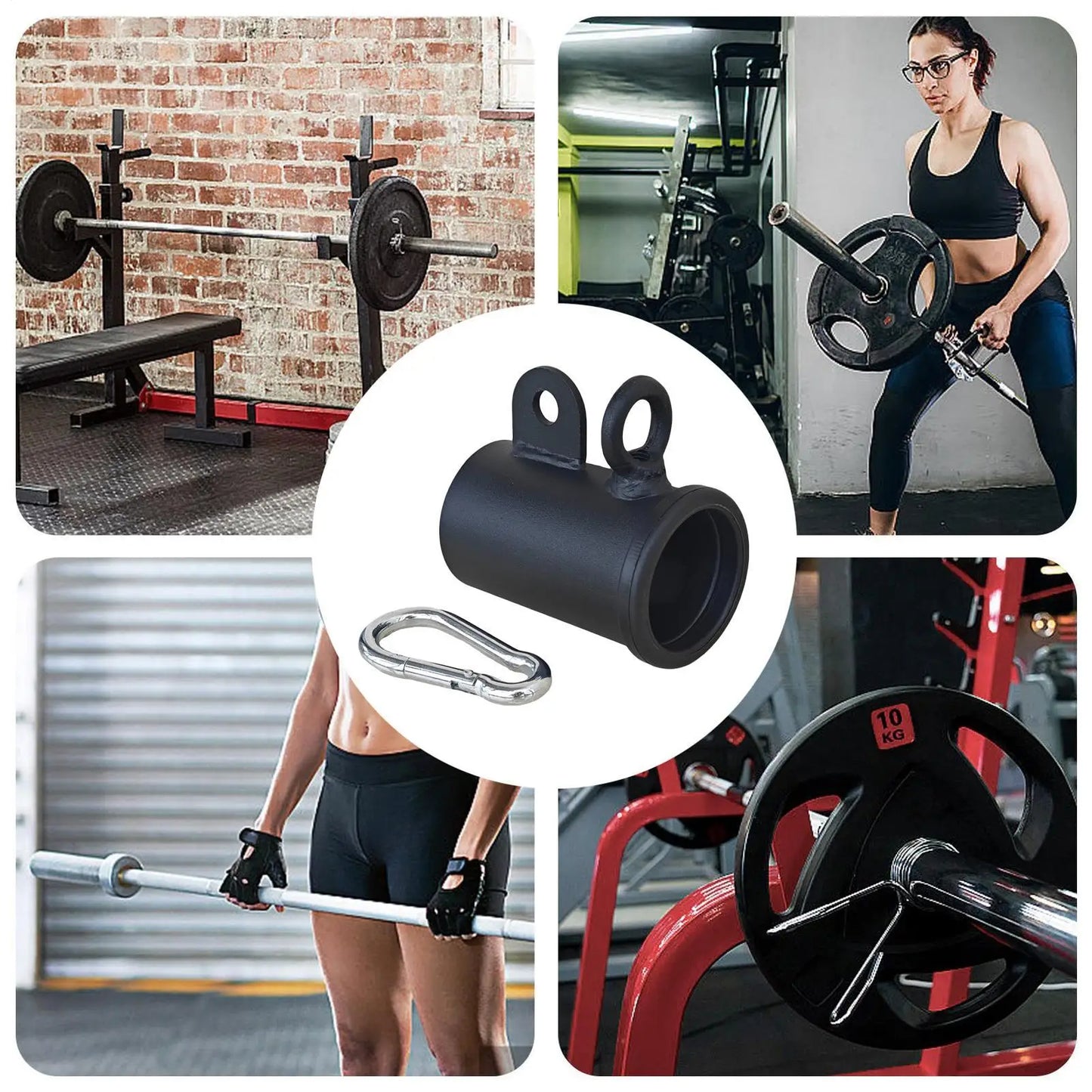Fitness T Bar Barbell Sleeve Portable Landmine Bar Sleeve T Bar Rowing Hard Pull Sleeve Handle Puller Holder Fitness Equipment