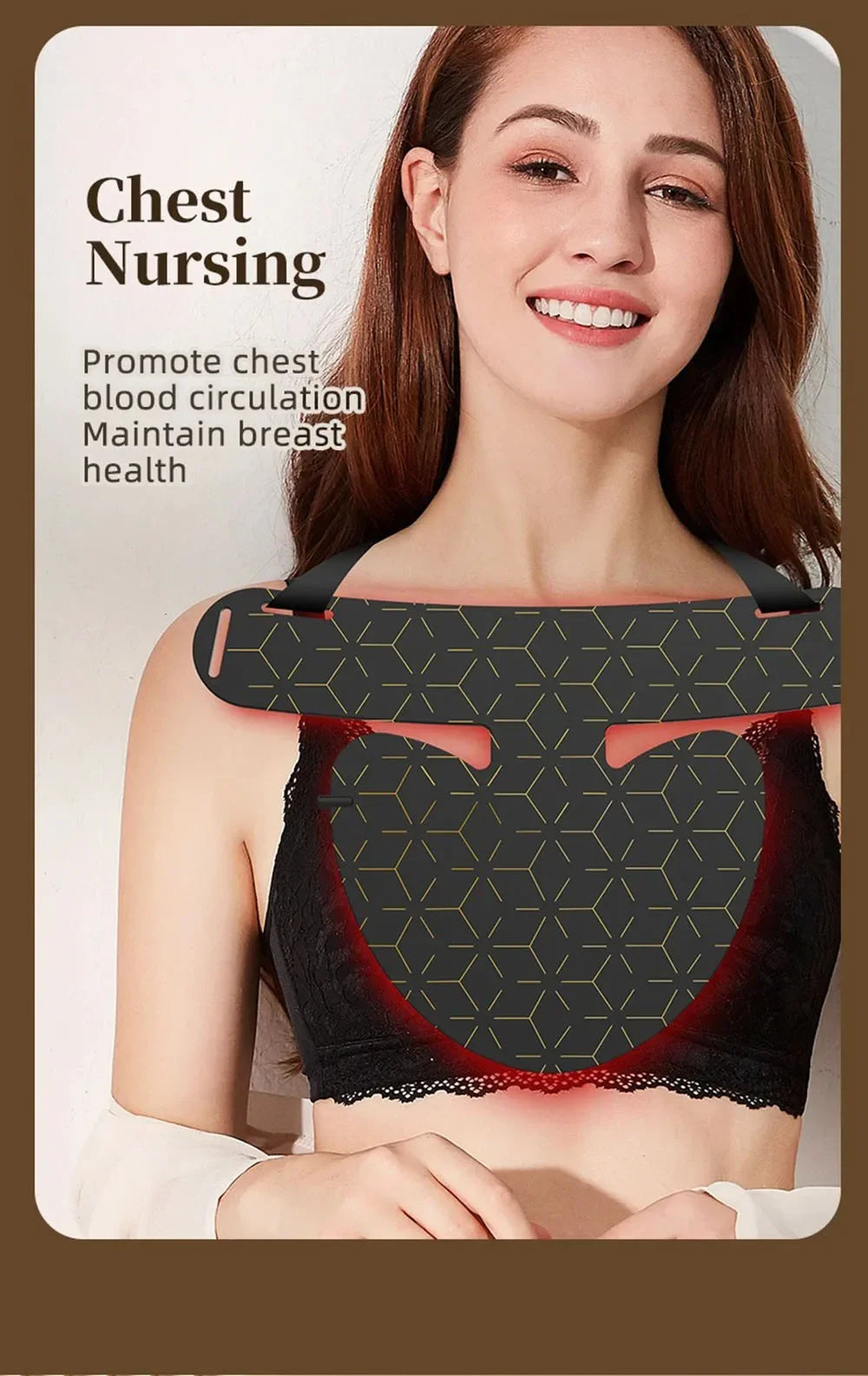 LED Neck Beauty Device Photon Mask With 4 Color Light Waves