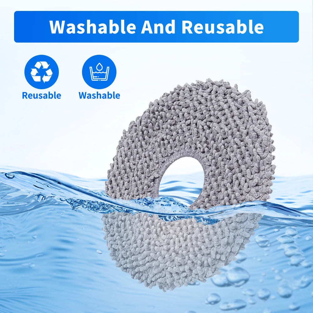 Mop Pads For Roborock Q Revo Master/Q Revo S/Q Revo Pro/Q Revo Maxv/Q Revo Curv /Saros 10R Replacement Parts Mopping Cloths