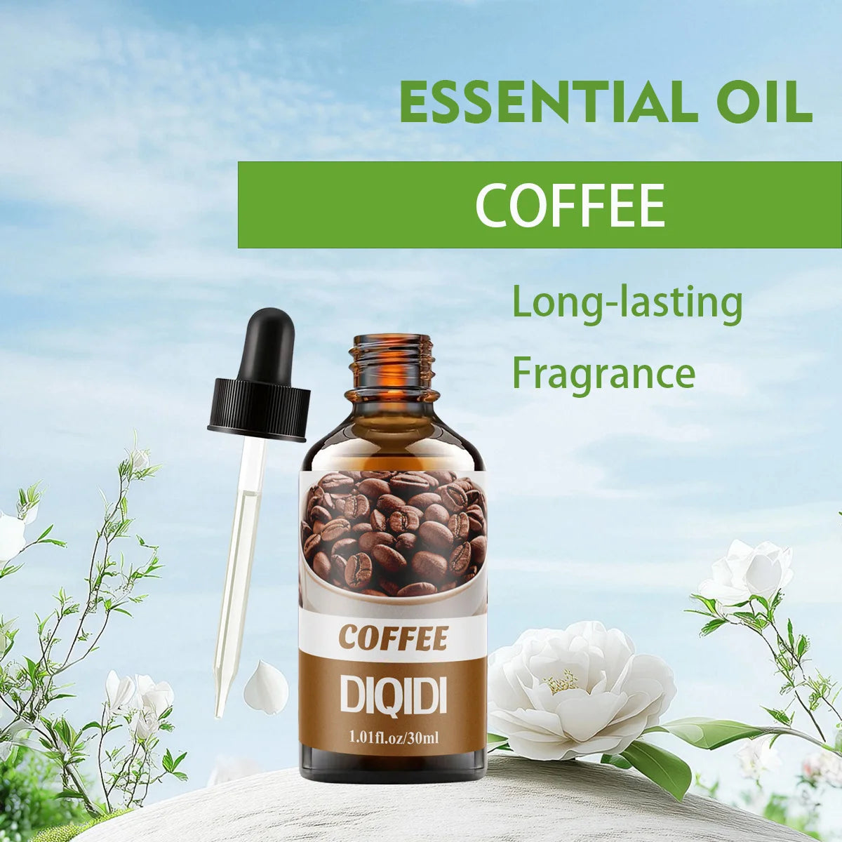 Coffee essential oil, home essential oil, clear air, perfume candle, DIY essential oil, hotel, office, bedroom use. Aromatherapy