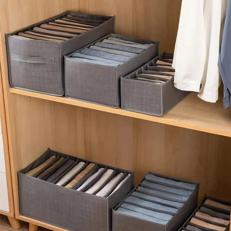 Household Pants Storage Artifact Jeans Storage Box, Underwear Storage Box, Pants Rack, Divided Storage Box, Storage Box