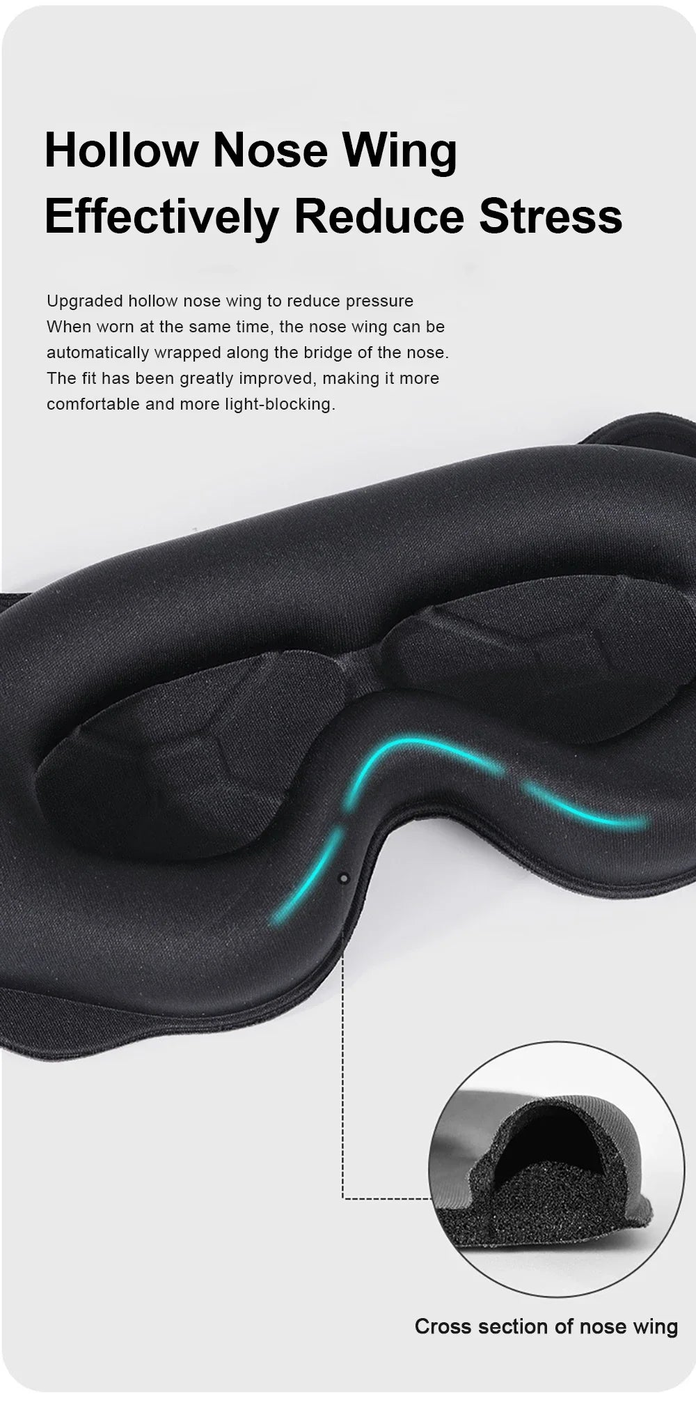 3D Sleeping Mask Block Out Light Soft Padded Sleep Mask