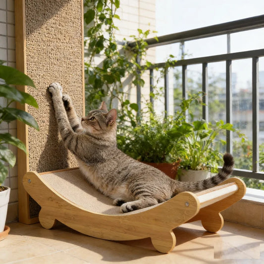 Wooden Cat Scratching Pads Multifuction Cats Sleeping Bed Detachable Wear-resistant Cat Scratch Board Kitten Grinding Cats Toys