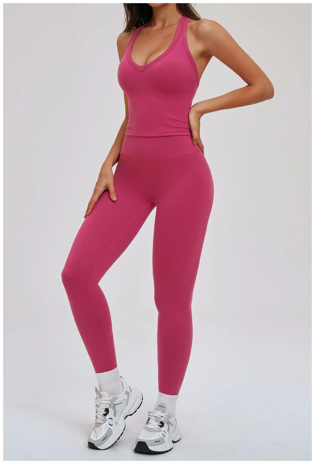 Yoga Set for Women 2026 Beauty Back Tight-Fitting Versatile Yoga Outfit Outdoor Running Sports Set