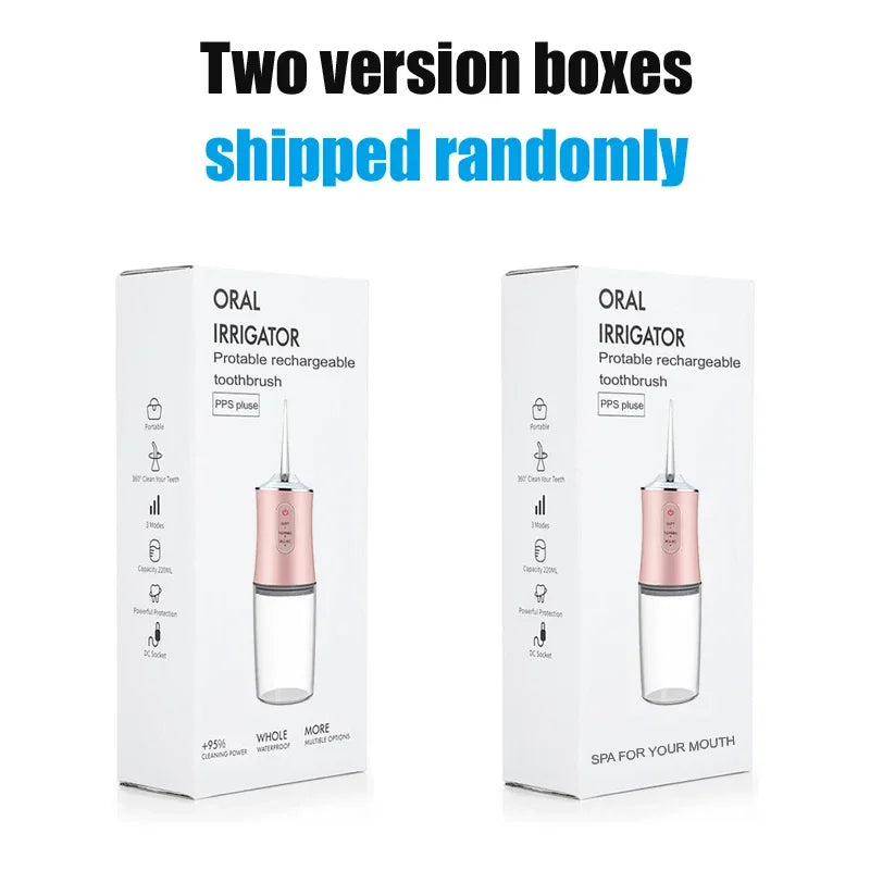 Cordless Water Flosser, Professional Portable Rechargeable Oral Irrigator IPX7 Waterproof with 3 Modes Teeth Cleaning Tool