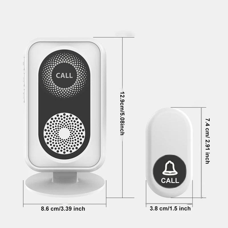 Intelligent long-distance rechargeable vibrating doorbell - Wireless, colorful, high volume - Elderly call device