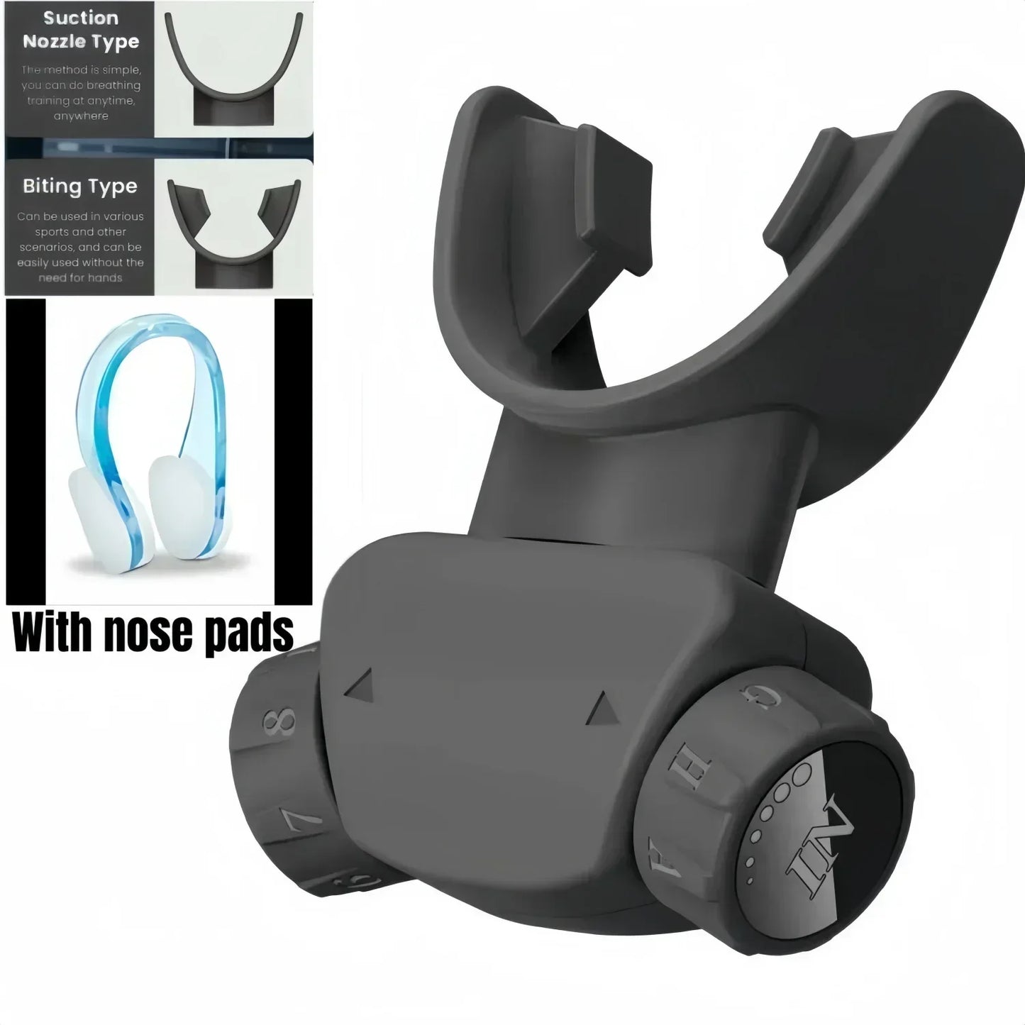 Silicone Respiratory Trainer Lung Ventilator Fitness Equipment High-altitude Respiratory Training Tools for Exercise