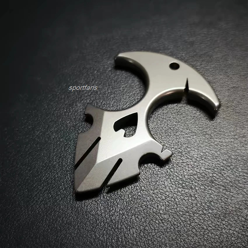 TC4 Titanium Multi Purpose Tool Outdoor Multifuction Keychain Necklace pendant Anti-personal  EDC tools for Camping Hiking