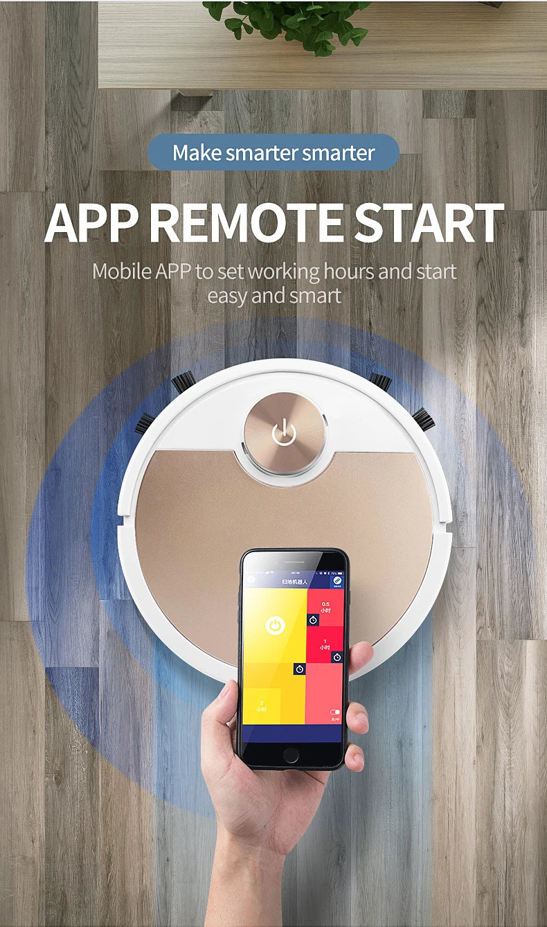 New ES06 Robot Vacuum Cleaner APP Wireless Cleaning Machine Smart Remote Control  Sweeping Floor