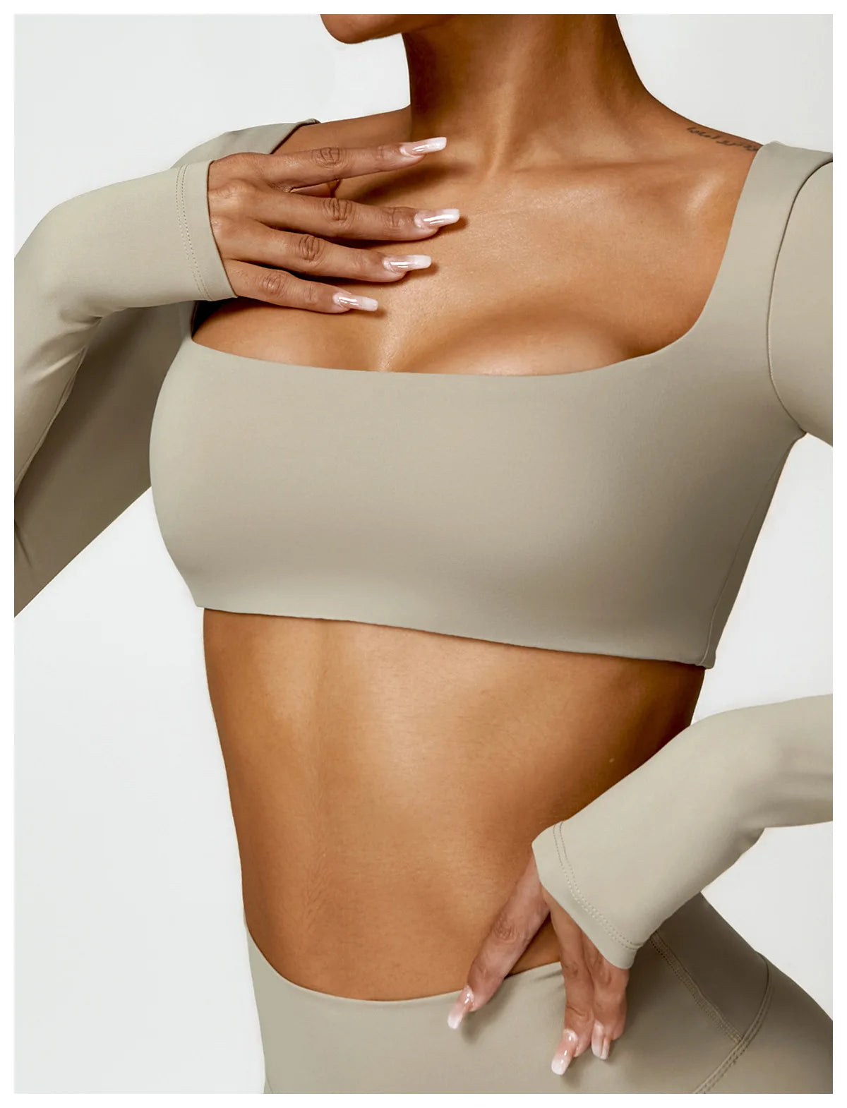 New Long sleeve Shirt Sports Set Women Fitness Tights Yoga Set Crop Top Running High Waist Gym Set Womens Outfits Yoga Clothing