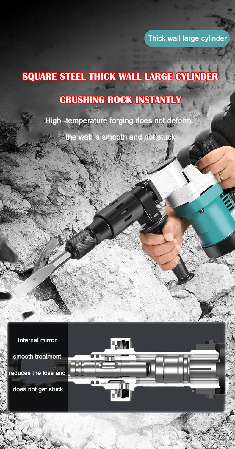 Heavy Duty Electric Hammer, Single Use Light, Electric Pick Wall Demolition, Water Electricity Installation, Concrete Grooving,