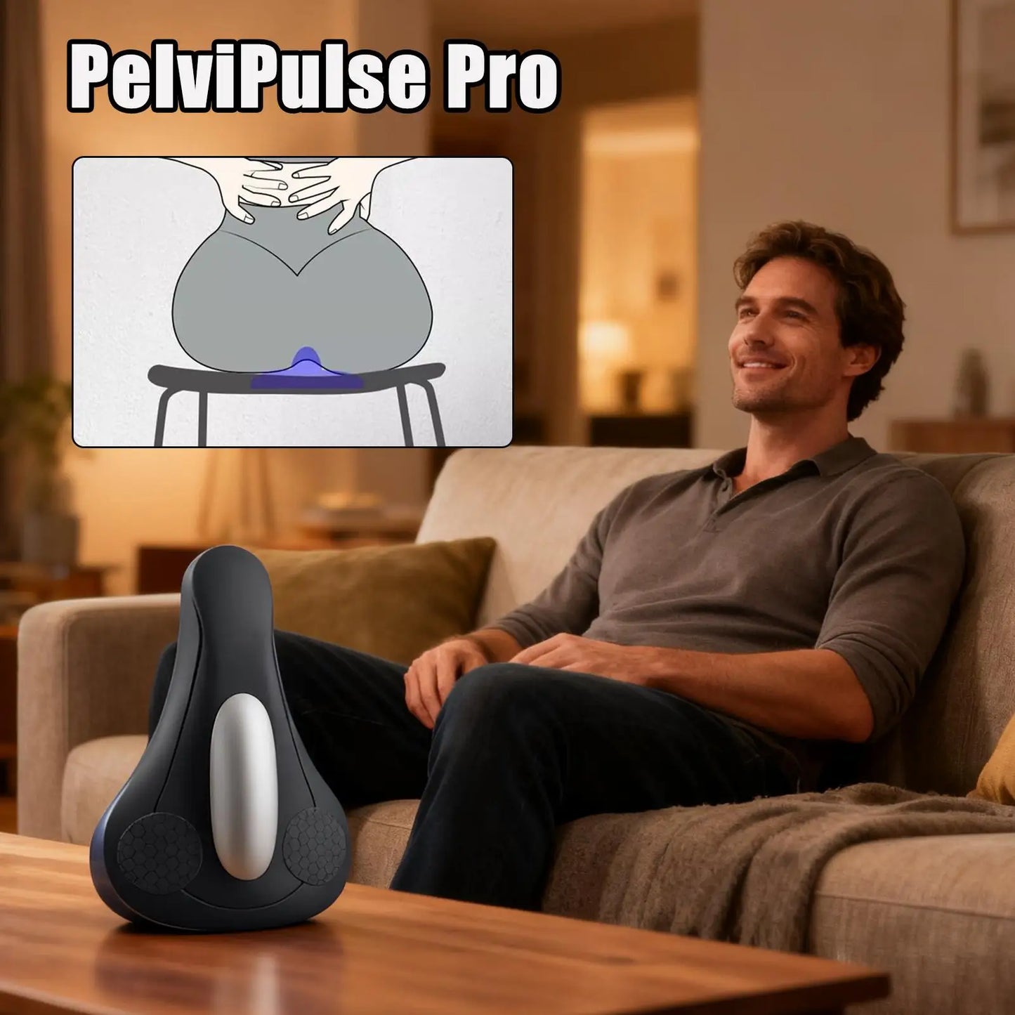 Electric Pelvic Floor Muscle Trainer Rechargeable Kegel Exerciser Massage Cushion Ergonomic Hip Strengthener Training Equipment
