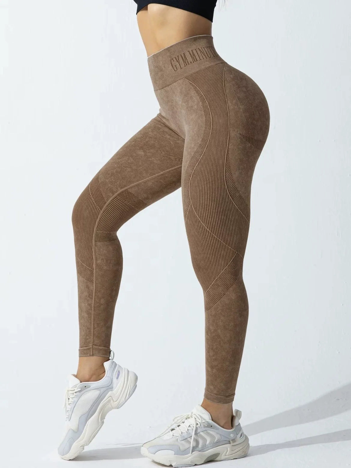 Women Seamless Gym High Waist Yoga Pants Hip Lifting Outdoor Sports Tight Waist
