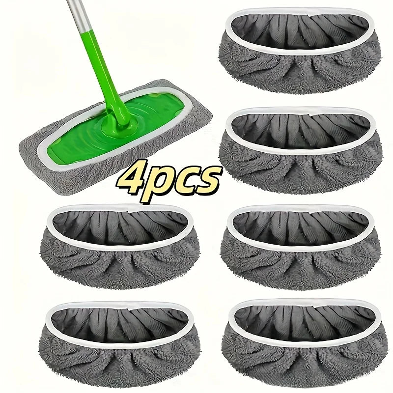 A Set of  High-quality Reusable Mop Replacement Pads: Washable, Durable, Wet and Dry Dual-use, Highly Absorbent,