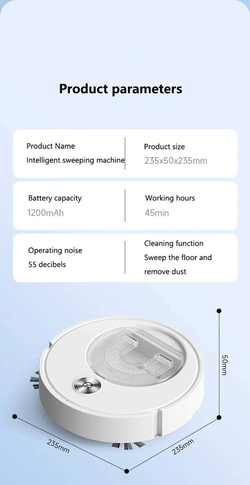 2026 New Intelligent Sweeping Robot Fully Automatic Sweeping Machine 3 In 1 Vacuum